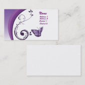 Visitekaartje Paarse vlinder (Voorkant / Achterkant)