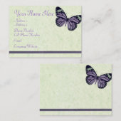 visitekaartje - Paarse vlinder (Voorkant / Achterkant)