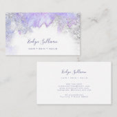 visitekaartje paarse zilverwaterverf (Voorkant / Achterkant)