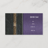 Visitekaartje Paarse zwarte steen (Achterkant)