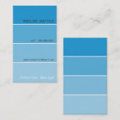 VISITEKAARTJE Paint Chip Swatch Aqua Blue (Voorkant / Achterkant)
