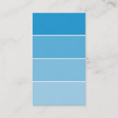 VISITEKAARTJE Paint Chip Swatch Aqua Blue (Achterkant)