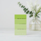 VISITEKAARTJE Paint Chip Swatch Lime Green (Staand voorkant)