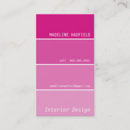 VISITEKAARTJE Paint Chip Swatch Magenta Pink