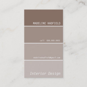 VISITEKAARTJE Paint Chip Swatch Mocha Brown