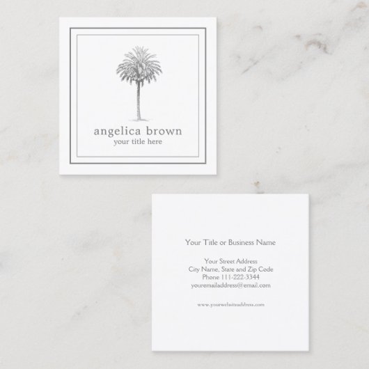 Visitekaartje palmbomen (Voorkant / Achterkant)
