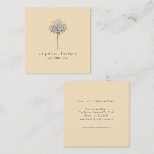 Visitekaartje palmbomen (Voorkant / Achterkant)