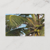Visitekaartje palmbomen - blauw (Achterkant)