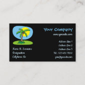 Visitekaartje palmboom Cartoon (Voorkant)