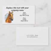 visitekaartje, Palomino Peruvian Horse Solid Gold Visitekaartje (Voorkant / Achterkant)
