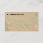 Visitekaartje papaver (Achterkant)