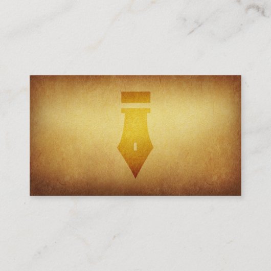 Visitekaartje Papegaafde archiefschrijver (Voorkant)