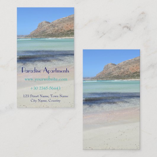 Visitekaartje Paradise Beach (Voorkant / Achterkant)