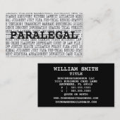 Visitekaartje Paralegal Legal Words (Voorkant / Achterkant)