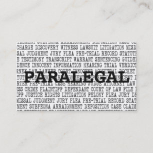 Visitekaartje Paralegal Legal Words