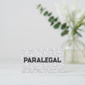 Visitekaartje Paralegal Legal Words (Staand voorkant)