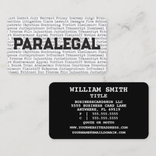 Visitekaartje Paralegal Legal Words
