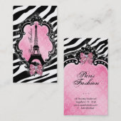 Visitekaartje Parijs Mode Zebra Cute (Voorkant / Achterkant)