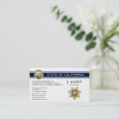 Visitekaartje Parole Agent - Thin Blue Line (Staand voorkant)