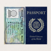 visitekaartje paspoort (Buitenkant ongevouwen)