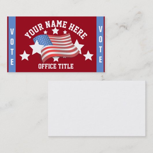 Visitekaartje Patriottische Sjabloon Campaign (Voorkant / Achterkant)