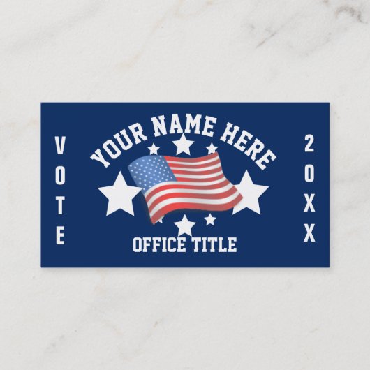 Visitekaartje Patriottische Sjabloon Campaign (Voorkant)