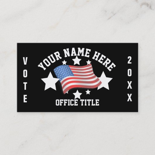 Visitekaartje Patriottische Sjabloon Campaign (Voorkant)