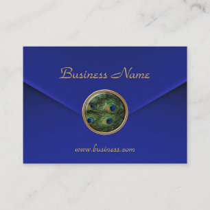 Visitekaartje Pauwenoog Juwelen Rijke Blauwe Fluwe