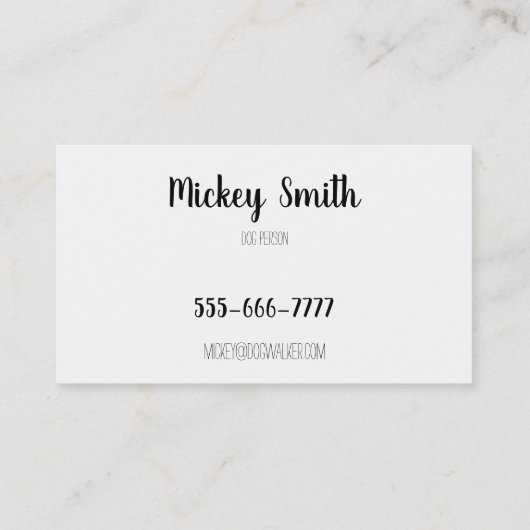 Visitekaartje Paw Print (Achterkant)