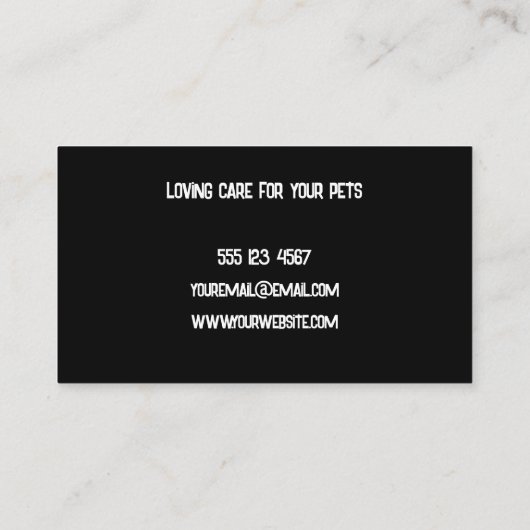 Visitekaartje Paw Print (Achterkant)