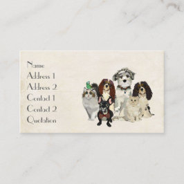 VISITEKAARTJE PAWS, CLAWS & FEATHERS