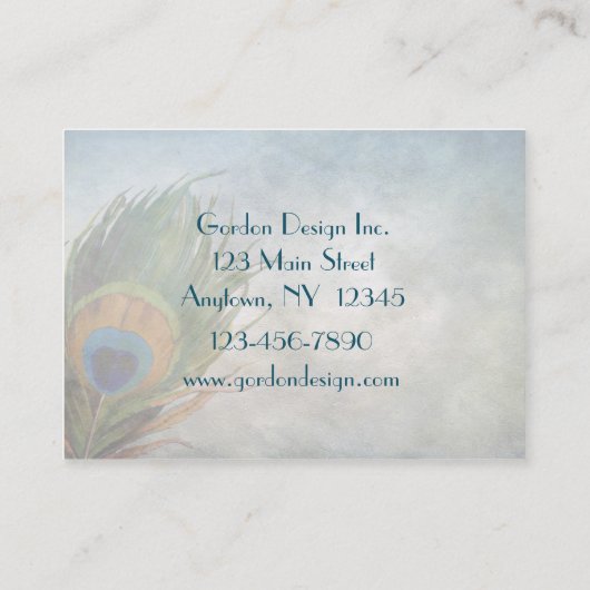  Visitekaartje Peacock (Achterkant)