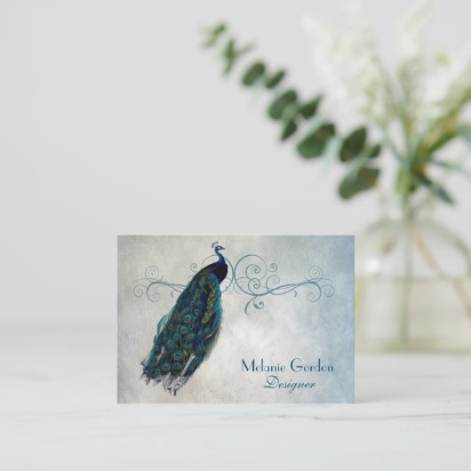  Visitekaartje Peacock (Staand voorkant)