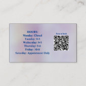 Visitekaartje Pearl-foto stylist met QR-code (Achterkant)