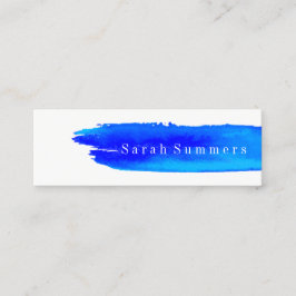 visitekaartje - Penseelblauw Waterverf