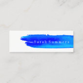 visitekaartje - Penseelblauw Waterverf (Voorkant)