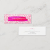 visitekaartje - Penseelpenseel Glitter Roze (Voorkant / Achterkant)