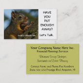 Visitekaartje pensioenstrategieën (Voorkant / Achterkant)