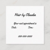 Visitekaartje Persoonlijke haarstijl (Achterkant)