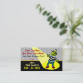 Visitekaartje Pest Control Service (Staand voorkant)