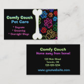 Visitekaartje Pet Care Schilder Afdrukken zwart (Voorkant / Achterkant)