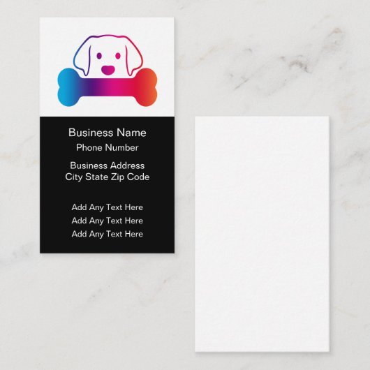 Visitekaartje Pet Care Services (Voorkant / Achterkant)