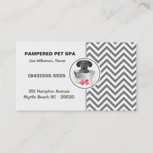 Visitekaartje Pet Groomer (Voorkant)