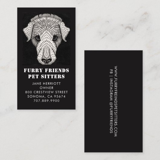 Visitekaartje Pet Sitter (Voorkant / Achterkant)