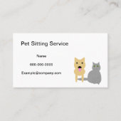 Visitekaartje Pet Sitting Service (Voorkant)