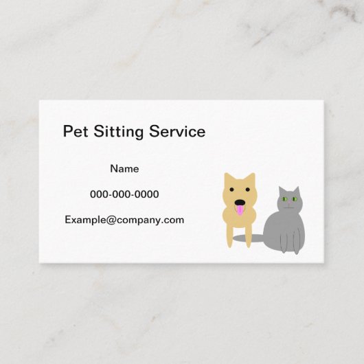 Visitekaartje Pet Sitting Service (Voorkant)