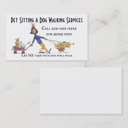 Visitekaartje Pet Sitting Service (Voorkant / Achterkant)