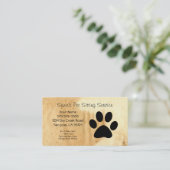 Visitekaartje Pet Sitting Service Afsprakenkaartje (Staand voorkant)