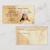 Visitekaartje Pet Sitting Service Afsprakenkaartje (Voorkant / Achterkant)