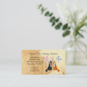 Visitekaartje Pet Sitting Service Afsprakenkaartje (Staand voorkant)